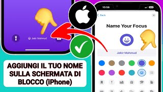 Come aggiungere il tuo nome sulla schermata di blocco delliPhone nuovo aggiornamento [upl. by Legyn669]