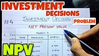 4 Net Present Value NPV  Investment Decision  Financial Management  BCOM  BBA  CMA [upl. by Anes]