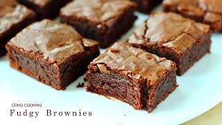 New York Famous Bakerys Secret Recipe  Just Stir to Make Perfect Fudgy Brownies  Cong Cooking [upl. by Idelson]