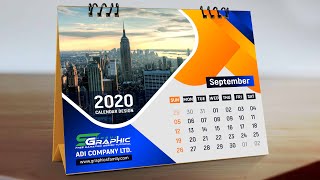 Calendar Design Photoshop Tutorial [upl. by Enimajneb322]