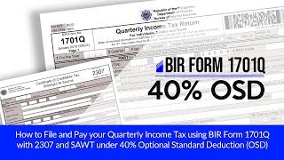 BIR Form 1701Q For 40 OSD Option TRAILER [upl. by Atiral]