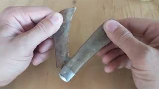 Restoration of Rusty Antique Hawkbill Folding Pruning Knife [upl. by Annawal]