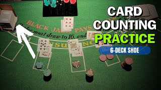 Card Counting Practice with 6 Deck Shoe [upl. by Felicity192]