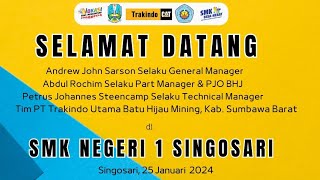 Kunjungan General Manager PT Trakindo Utama di SMK Negeri 1 Singosari 25 Januari 2024 [upl. by Zennie]