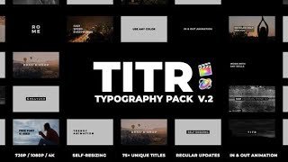 TITR  Dynamic Typography Pack  Final Cut Pro X [upl. by Dode]