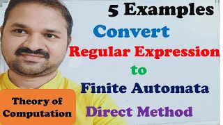 Conversion of Regular expression to Finite Automata using Direct Method  Theory of computation [upl. by Ettevram]