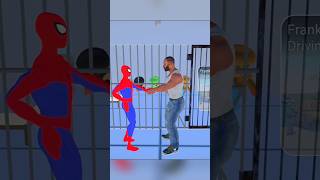 Spiderman Saved Franklin 😱IN THE JAIL  in indian bike driving 3d shortsfeed shorts spiderman [upl. by Costanzia]