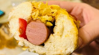 How I Make a Best Sandwich Hotdog 🔥 [upl. by Ytirehc]