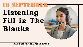 Listening Fill in the Blanks PTE Academic amp PTE Core  September 2024 Practice Predictions [upl. by Arielle220]