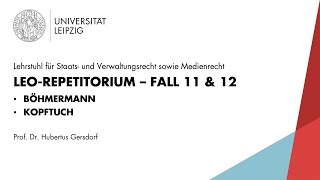 LEO Repetitorium Staatsrecht Fall 11 amp 12 [upl. by Groome446]