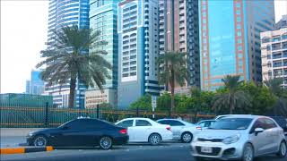 Buhaira Corniche Road Sharjah UAE  Beautiful with Skyscraper Buildings ❤ [upl. by Anirat]