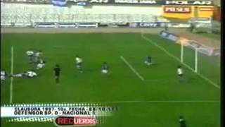 Gol de Juan Ramón Carrasco  Nacional vs Defensor 1997 para Quinquenio de Peñarol [upl. by Jan]