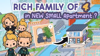 RICH FAMILY in NEW Small APARTMENT MODERN MANSION House Home TOCA BOCA House Ideas  Toca Life World [upl. by Dercy886]