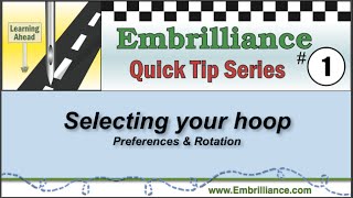 Embrilliance Quick Tip 1  The Hoop [upl. by Apollo573]