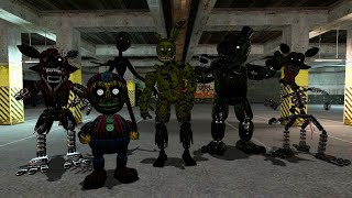 Springtrap and The Phantoms chase me in Abandoned Mall Parking Garrys Mod [upl. by Bernat]