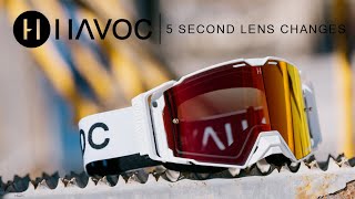 Havoc Helios Goggle  How To Change Your Lens – Tutorial [upl. by Ahsekan498]