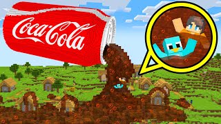 MILO and CHIP Village vs COCA COLA FLOOD in Minecraft [upl. by Land]