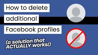 How to Delete an Additional Facebook Profile 2024 [upl. by Aisel]