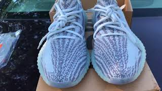 DHGATE Yeezy 350 V2 BOOST BLUE Tint Review [upl. by Stevena]