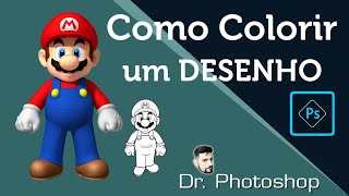 PHOTOSHOP  Como colorir um desenho [upl. by Schug]