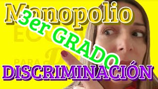 MONOPOLIO Discriminación precios TERCER GRADO✅ [upl. by Sidoon]