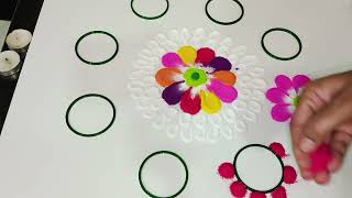 easy bangles rangolidasara rangoli [upl. by Stewart]