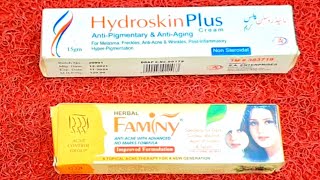 How To Use Hydroskin Plus And Faminy Cream For Dark Spots Urdu [upl. by Emilio]