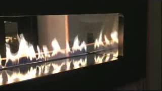 Double Sided Fire Ribbon by Spirit Fires Ltd UK See Through Fireplace [upl. by French]