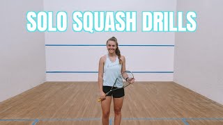 5 SOLO SQUASH DRILLS to improve your game [upl. by Burke581]