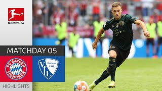 FC Bayern München  VfL Bochum 70  Highlights  Matchday 5 – Bundesliga 202122 [upl. by Aysan]