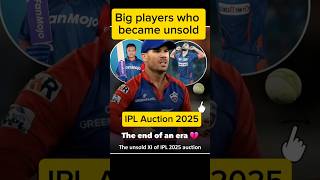 List of Big players who became unsold In IPL Auction 2025 [upl. by Une]