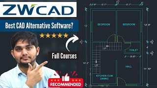 Introduction to ZWCAD  Best CAD Alternative  Making House plan of 20x30 [upl. by Eussoj]