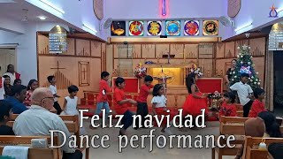 Feliz Navidad Christmas song Dance performance  Trinity Baptist Church [upl. by Anerev390]