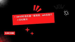 【搞机零距离】serv00系列教程服务器清理，ssh连接不上问题轻松解决 [upl. by Munford]