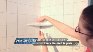 Quick Corner Caddy Instructional video How to install a corner shelf in shower on existing tile [upl. by Kuehnel]