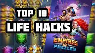 Top 10 Empires amp Puzzles Life Hacks [upl. by Billy]