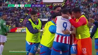 BOLIVIA vs PARAGUAY ¡GOLAZO DE JULIO ENCISO QUE EMPATA EN DESCUENTOS  CLASIFICATORIAS 2026 🇧🇴⚽🇵🇾 [upl. by Enra739]