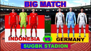 INDONESIA VS GERMANY GBK STADIUM FIFA MATCH DAY GAMEPLAY PES 2021 timnasindonesia [upl. by Evette]