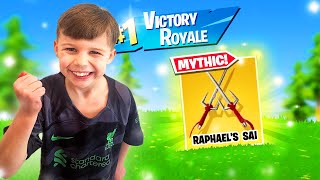 Easy Victory Royale with Raphaels Sai  Fortnites New Mythic Weapon [upl. by Jerz]