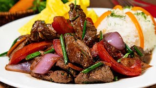 El Mejor Lomo Saltado  RECETA PERUANA  Sazón y Corazón [upl. by Ztirf]