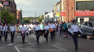 Lambeg Orange amp Blue Flute Band  Portadown True Blues Flute Band Parade 2024 [upl. by Nnaj192]