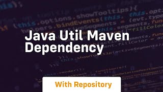 java util maven dependency [upl. by Naiditch550]