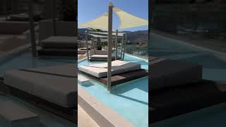 Crete Agios Nikolaos  Wyndham Grand Crete Mirabello Bay  High pool 🏊‍♀️  Mirabello Beach 🏖️ view [upl. by Felipa]