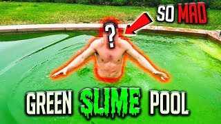 LOSER HAS TO JUMP IN THE POOL GREEN SLIME [upl. by Juanita]