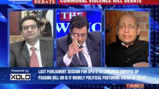 The Newshour Debate Communal violence bill debate  Part 2 5th Dec 2013 [upl. by Tennaj743]