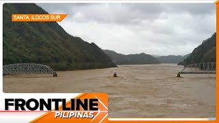 Quirino Bridge sa Ilocos Sur nasira sa lakas ng agos ng tubig sa ilog  Frontline Pilipinas [upl. by Samohtnhoj]