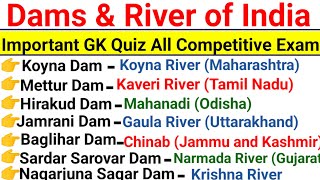 Important Dams  Rivers amp States Gk I Important Dams in India Gk Quiz I Gk in English [upl. by Laeynad]