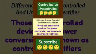 Controlled vs Uncontrolled Rectifier rectifiers shortsfeed shorts btech ytviral ece ytshorts [upl. by Kristof]