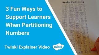 3 Fun Ways to Support Learners When Partitioning Numbers [upl. by Akyeluz214]