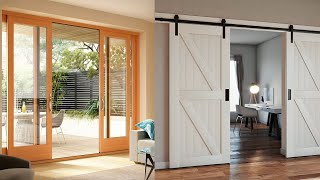 Latest Sliding Door Design  Wooden Sliding Barn Door  PVC Aluminum Metal Glass Door Design Ideas [upl. by Anilos]